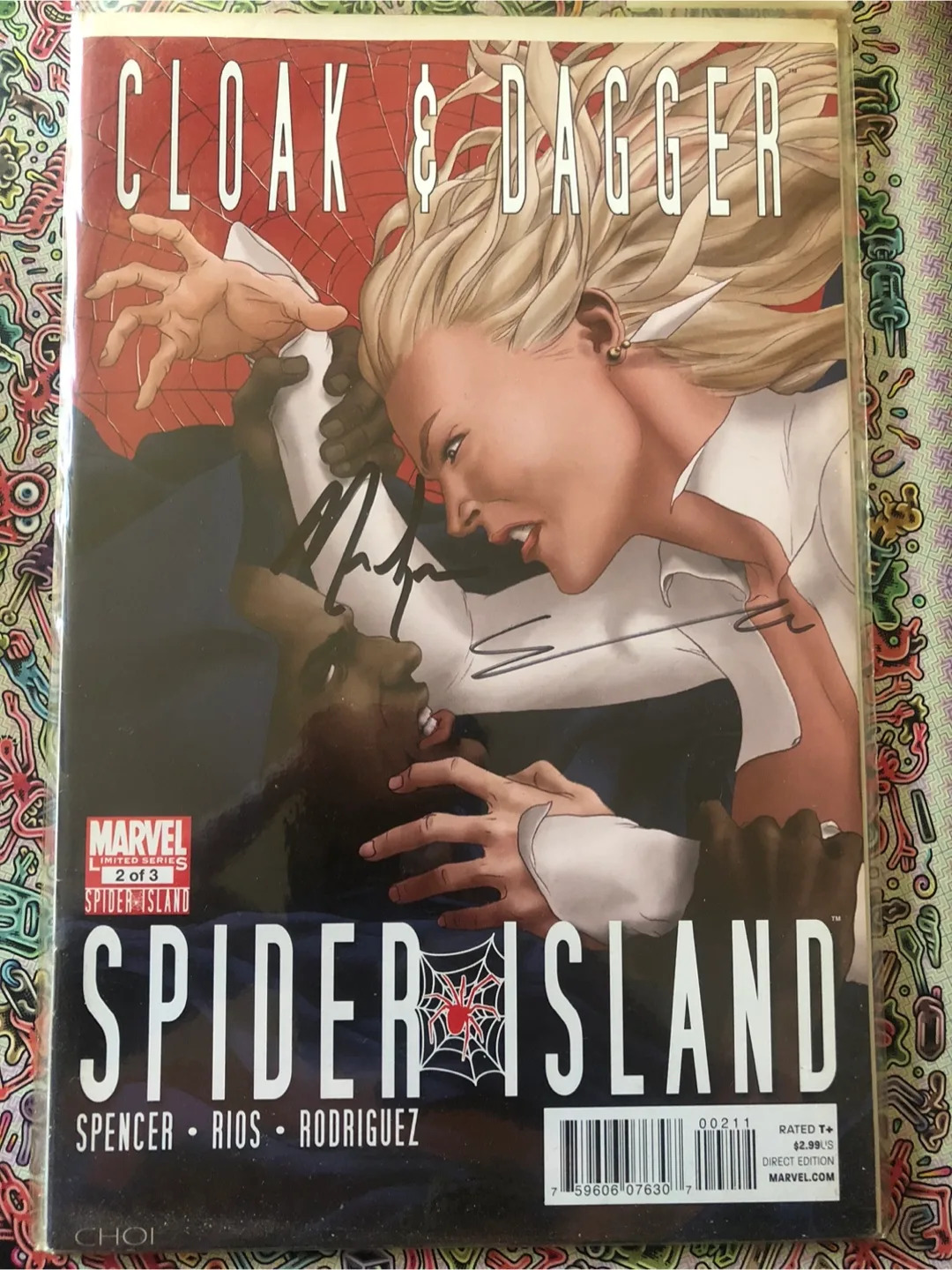 Cloak & Dagger Spider Island miniseries signed image indicator(2)