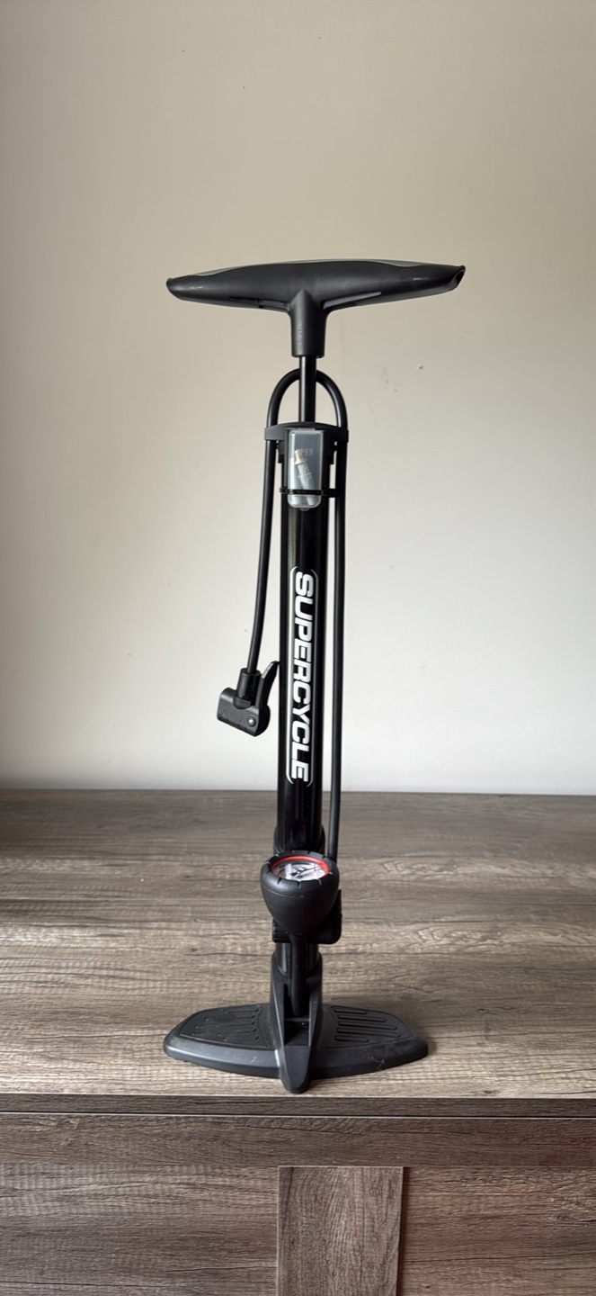 Supercycle High Pressure Floor Pump with Gauge