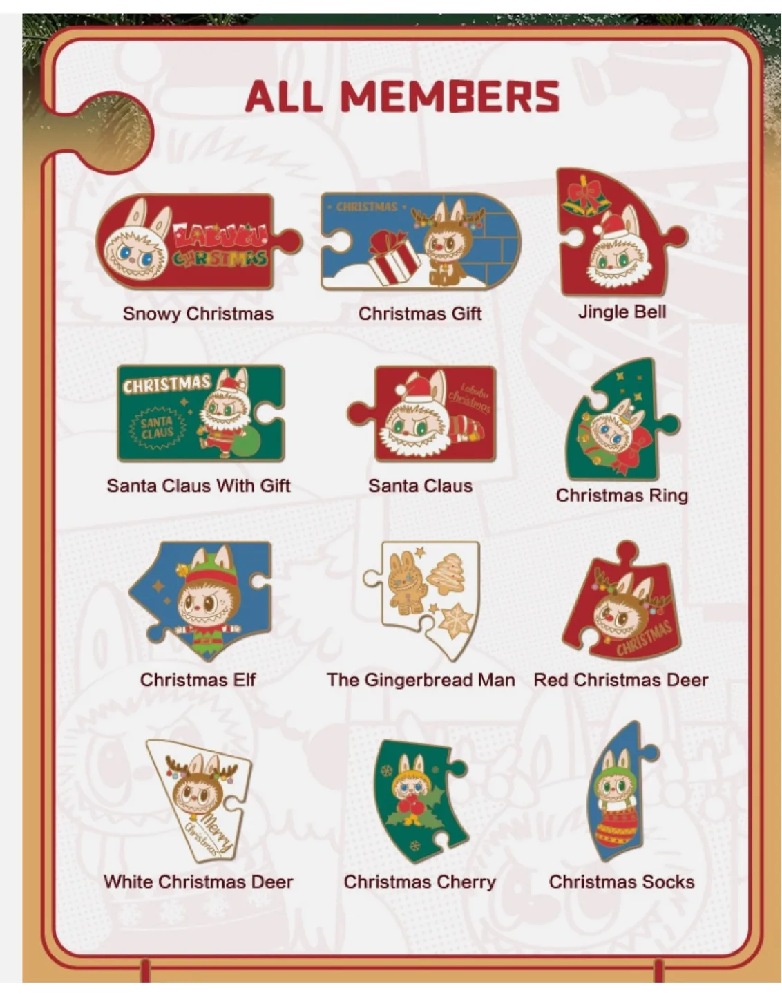 Labubu Christmas Fridge Magnet Puzzle image indicator(3)