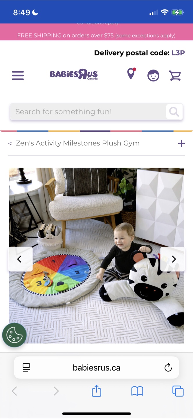 Zen's Activity Milestones Plush Gym - photo 2
