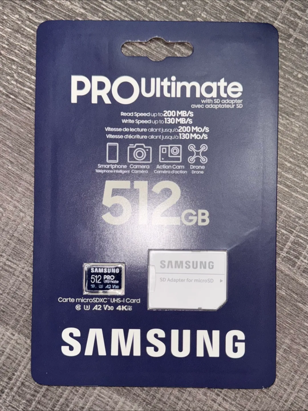 Samsung 512GB PRO Ultimate microSDXC Card with Adapter thumbnail