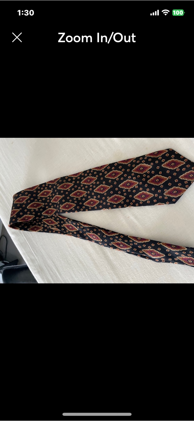 Men's Necktie, Geometric Pattern, Dark Colors