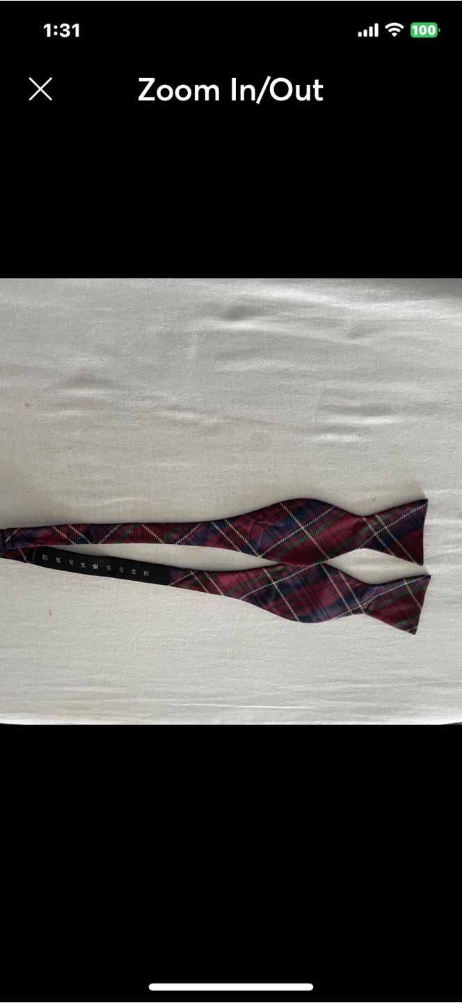 Men's Plaid Bow Tie