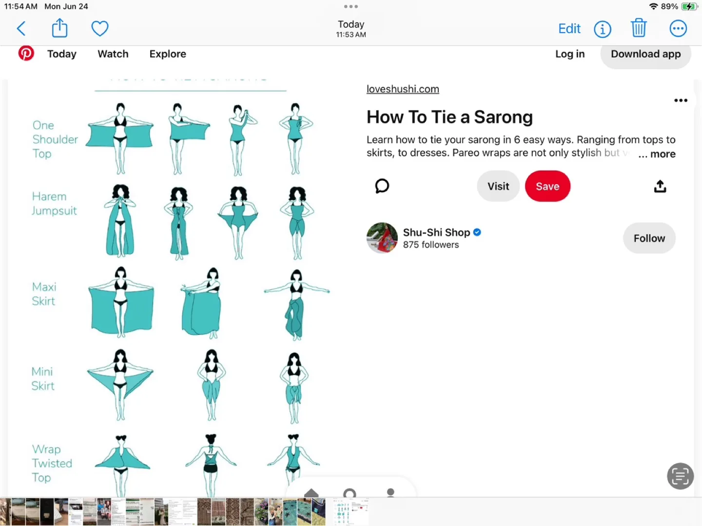 Beach Sarong - Starfish and Seashell Print image indicator(4)