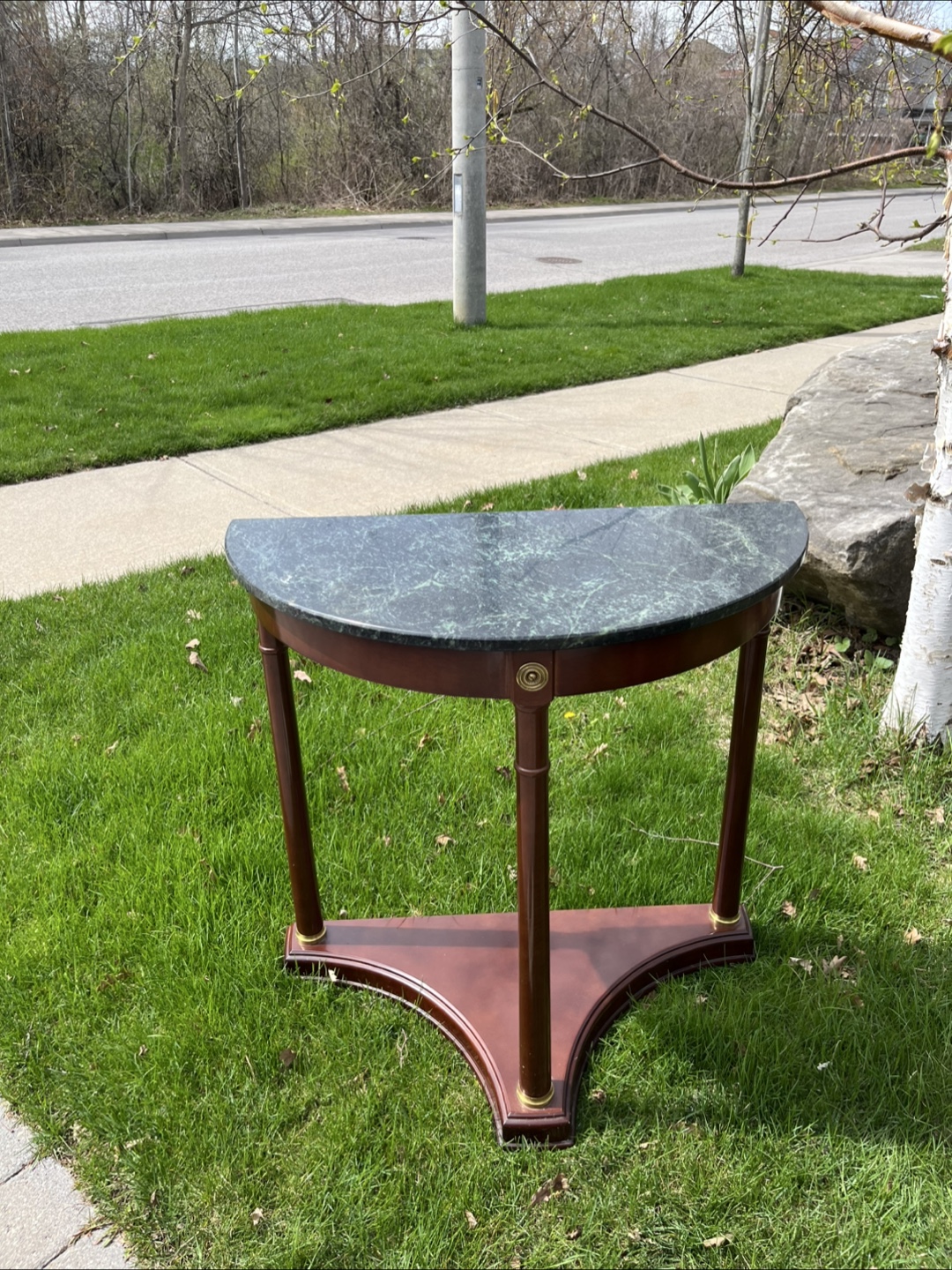 Marble-Top Half-Moon entrance TAble