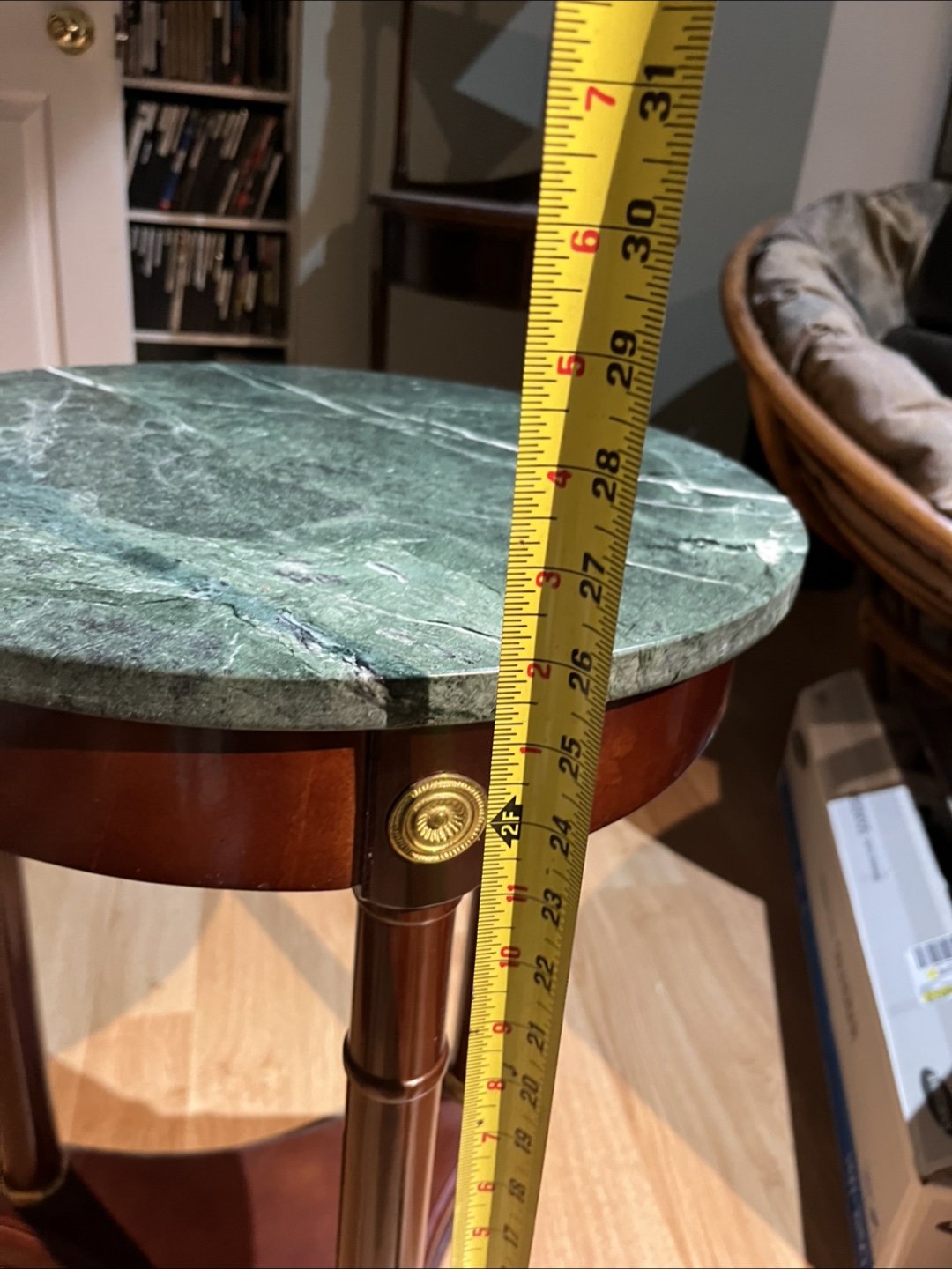 Green Marble Top End Table - photo 2