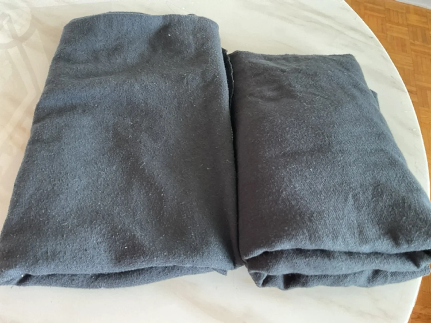 Black cotton jersey knit fabric - 2 pieces🏒 thumbnail