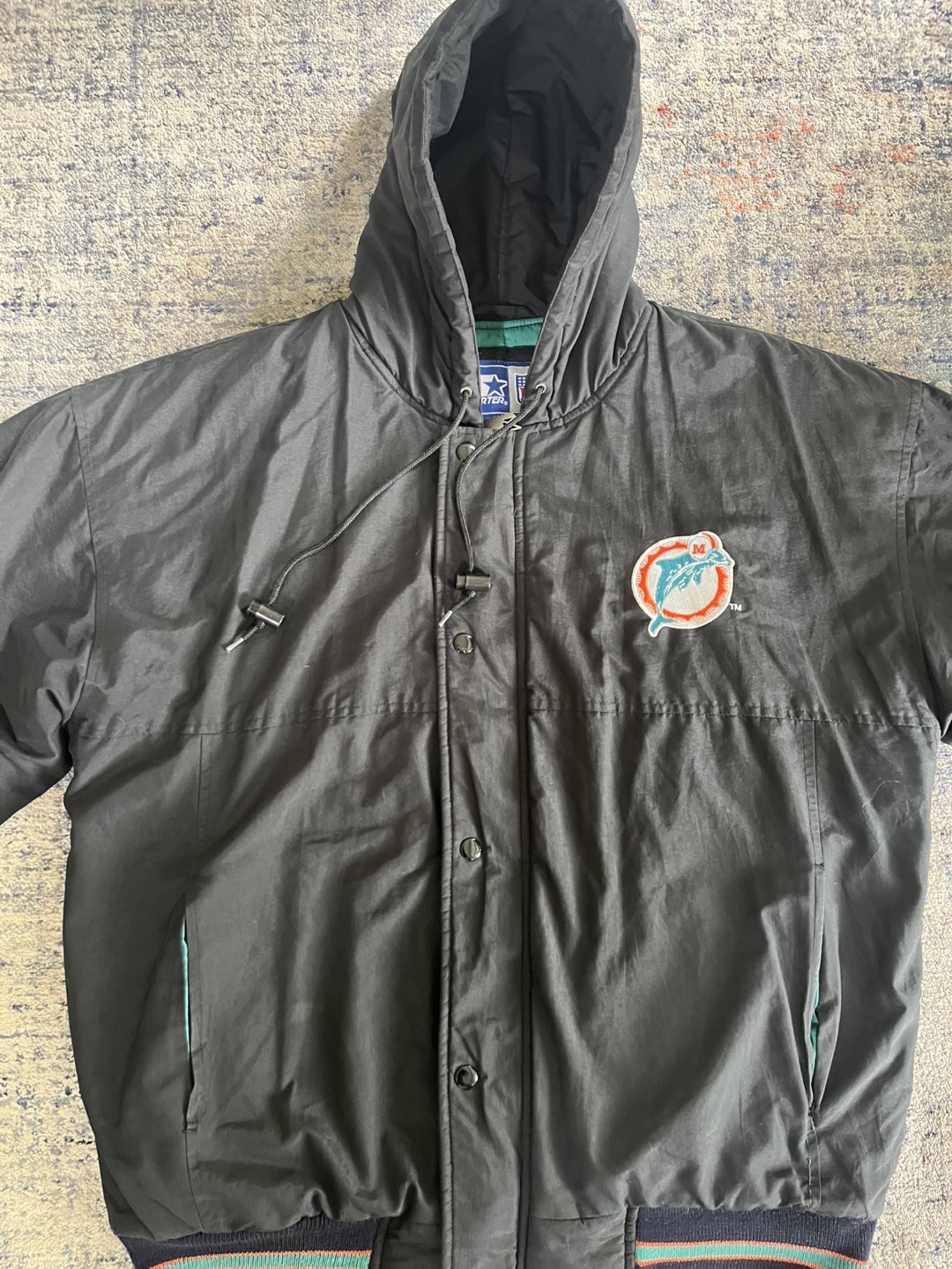 Vintage Starter Miami Dolphins Hooded Puffer Jacket - photo 4
