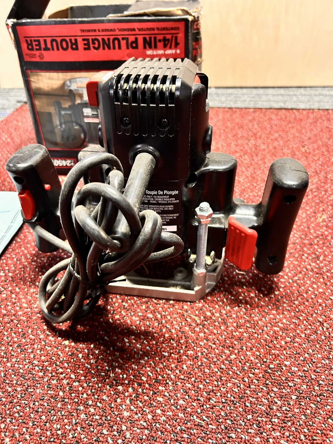 Craftsman 1/4-Inch Plunge Router, 9 Amp Motor, Model 924507 - photo 4