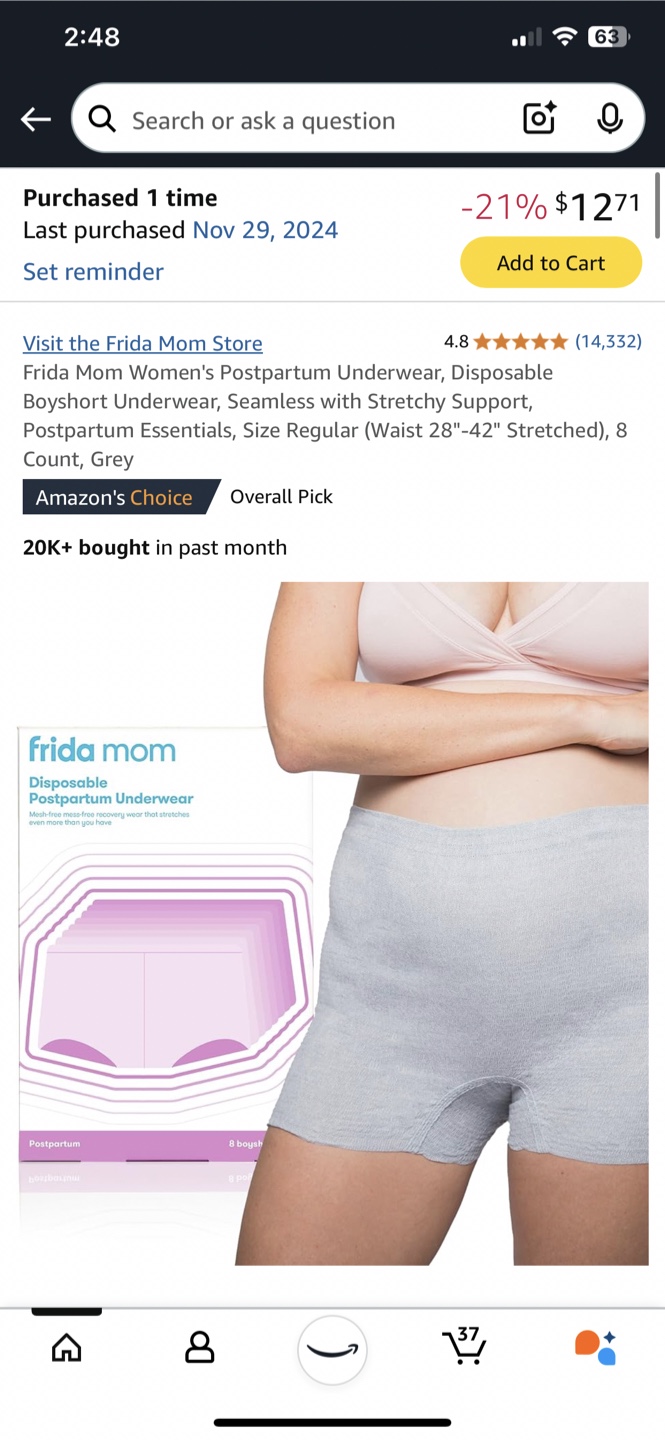 Frida Mom Postpartum Underwear & Ice Maxi Pads - NEW - photo 3