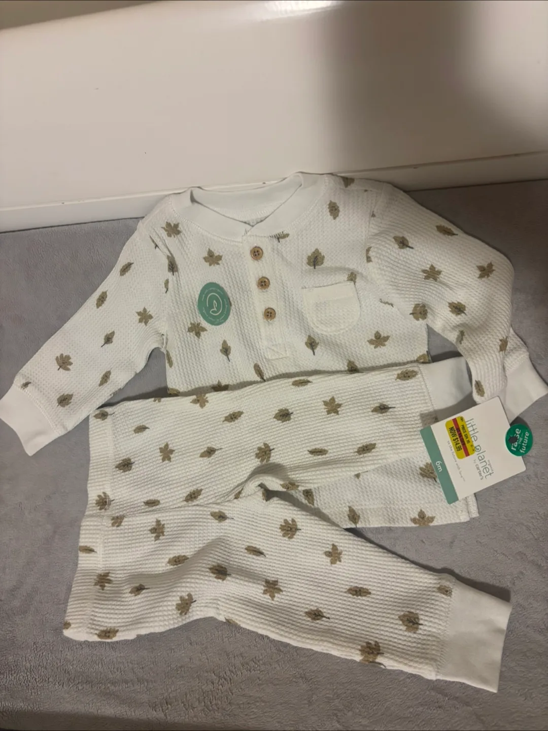 Little Planet 6m Waffle Knit Baby outfit thumbnail