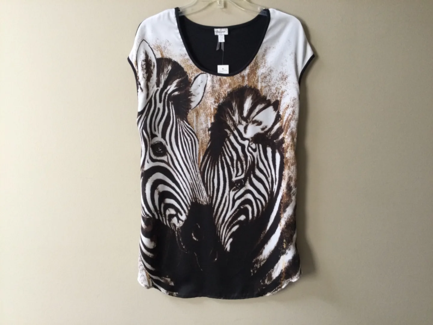 Dynamite Zebra Print Top Size Small thumbnail