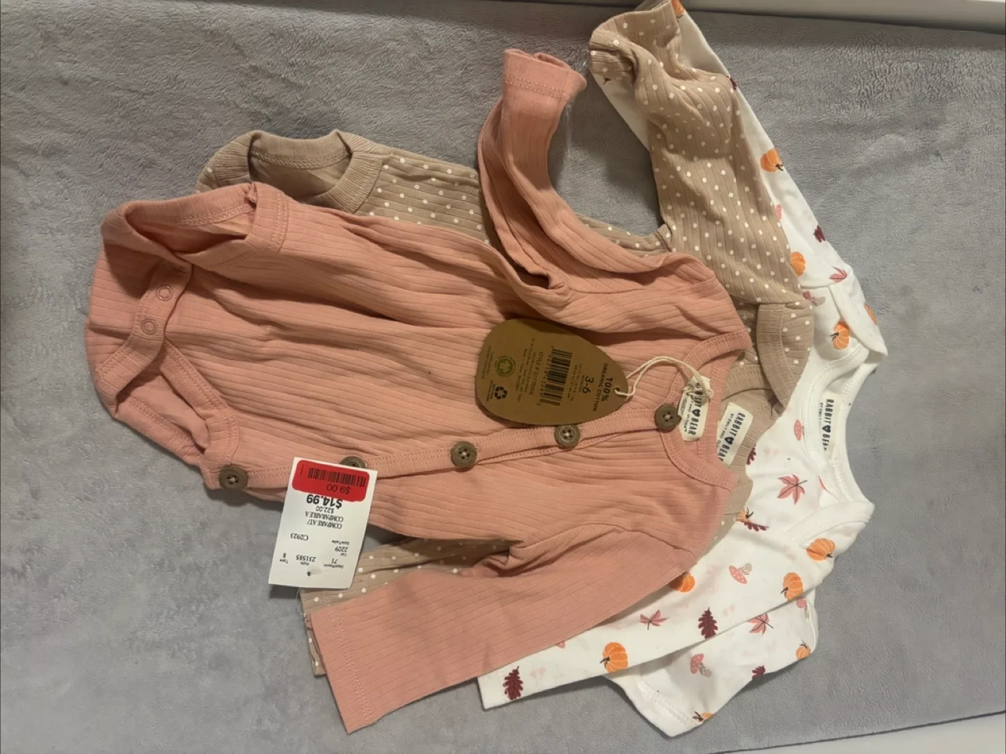 Three Baby Bodysuits - Size 3-6 Months thumbnail