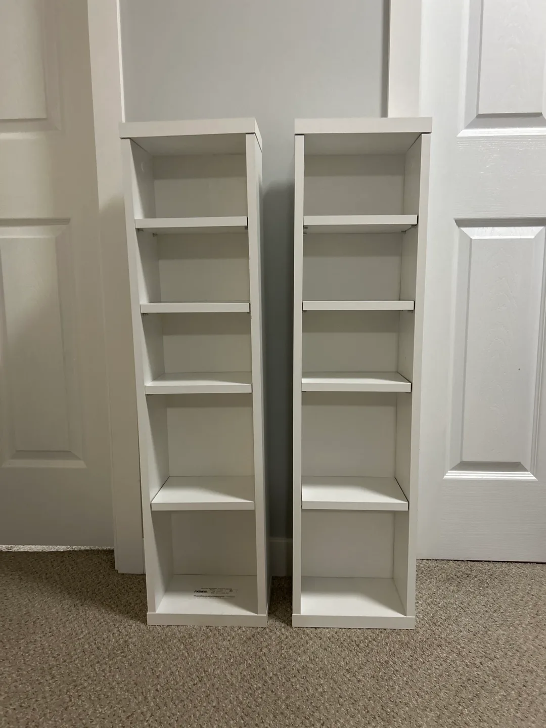 Pair of White Bookcases thumbnail