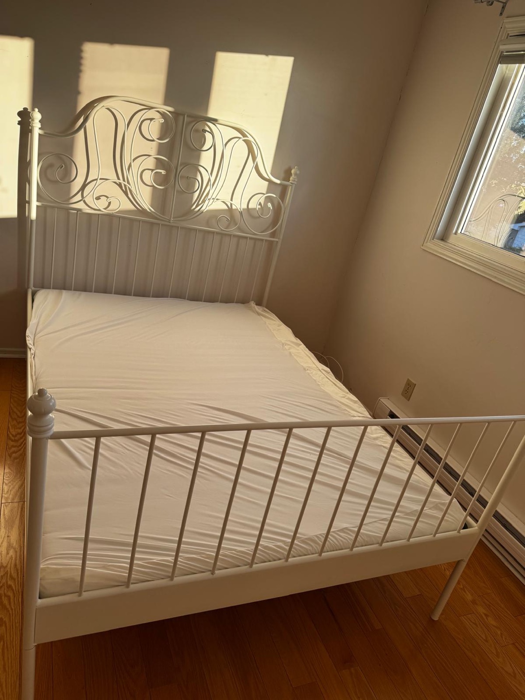 IKEA MALM White Metal Double Bed Frame - photo 2
