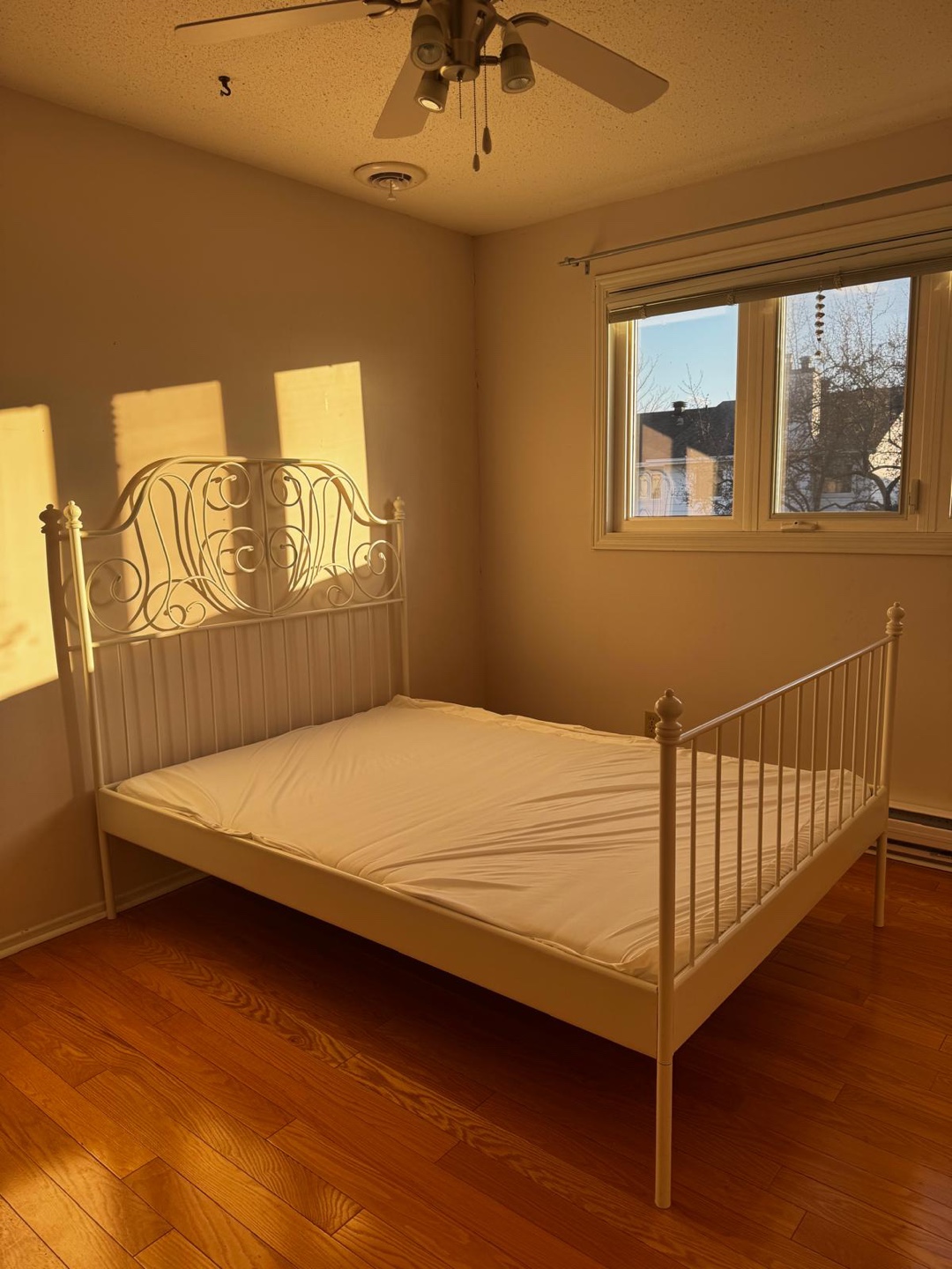 IKEA MALM White Metal Double Bed Frame