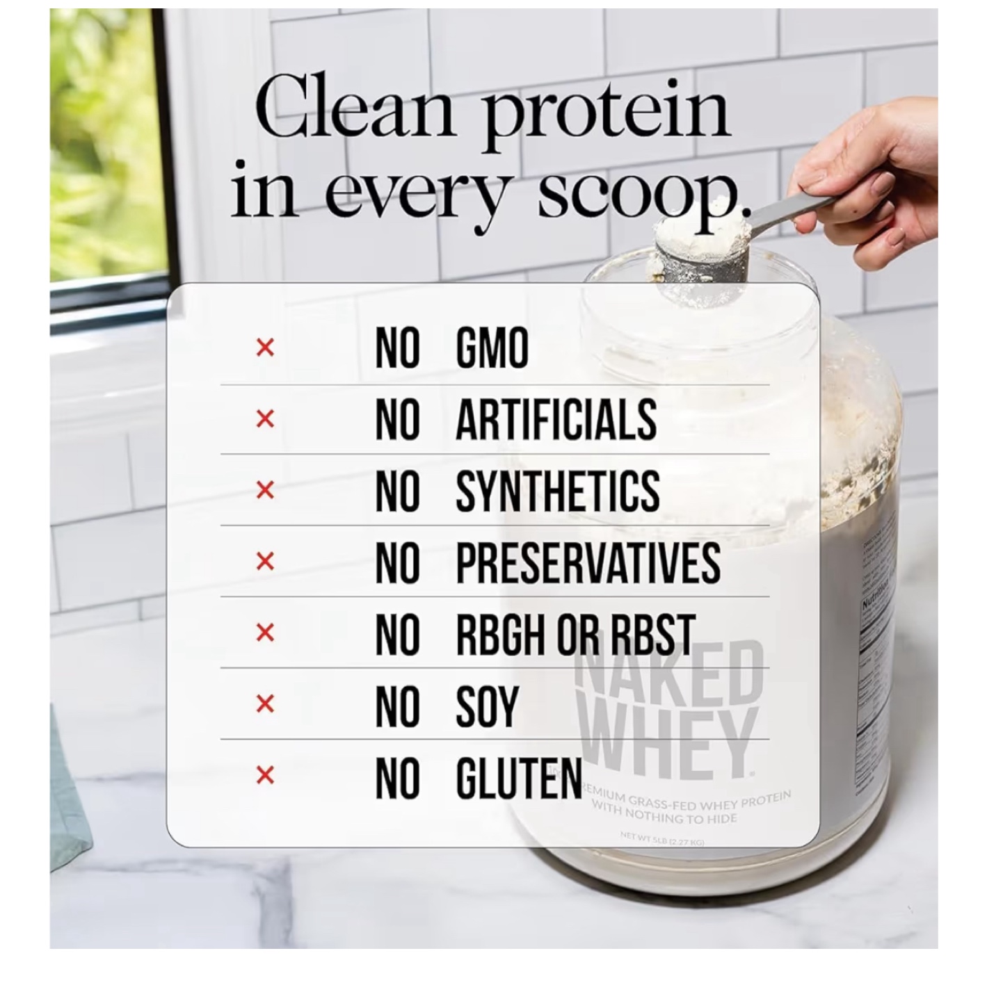 Naked Whey Chocolate Protein Powder - 2 lbs - photo 4