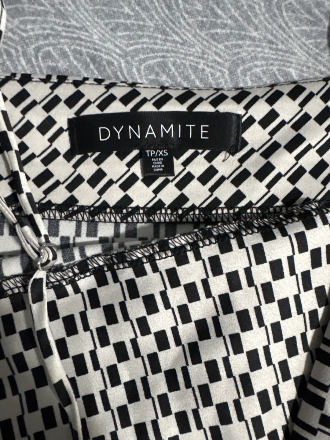 Dynamite Black and White Checkered Slip Dress - photo 2