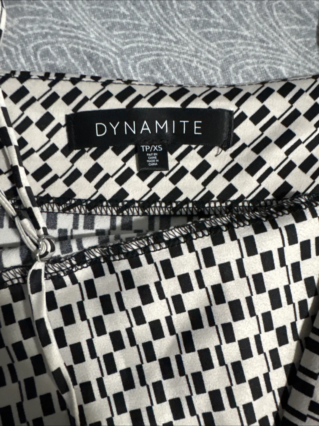 Dynamite Black and White Checkered Slip Dress image indicator(2)