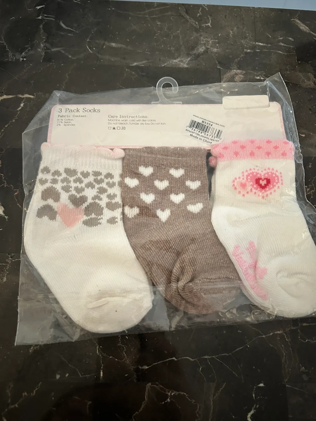 The Little'st Baby Girl Bib & 3-Pack Socks Set image indicator(2)