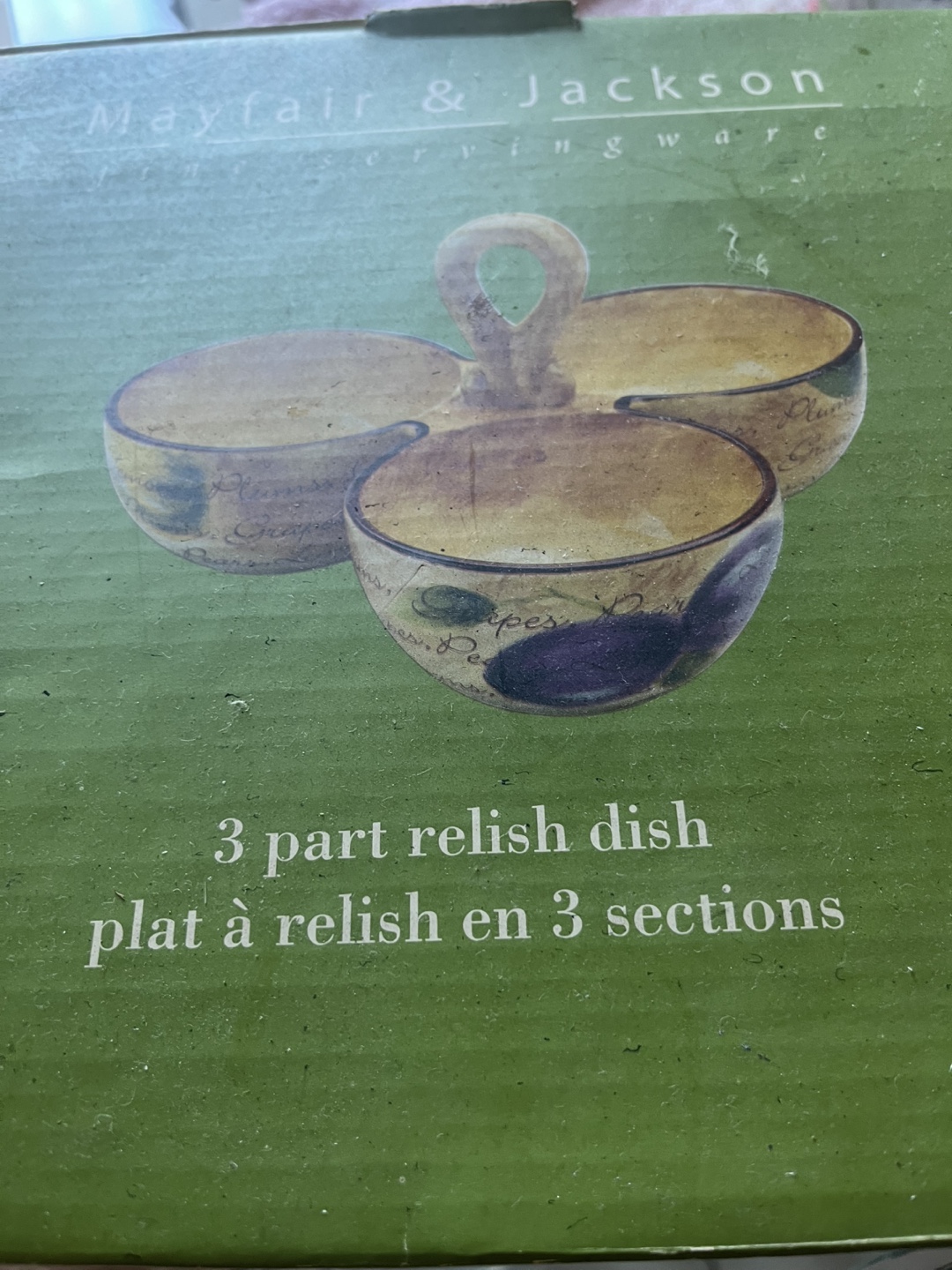 Mayfair & Jackson French Fruit 3-Part Relish Dish - photo 3