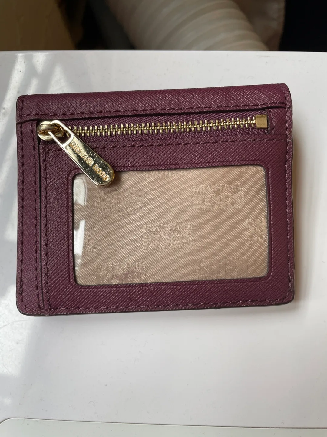 Michael Kors Burgundy Card Holder Wallet image indicator(2)