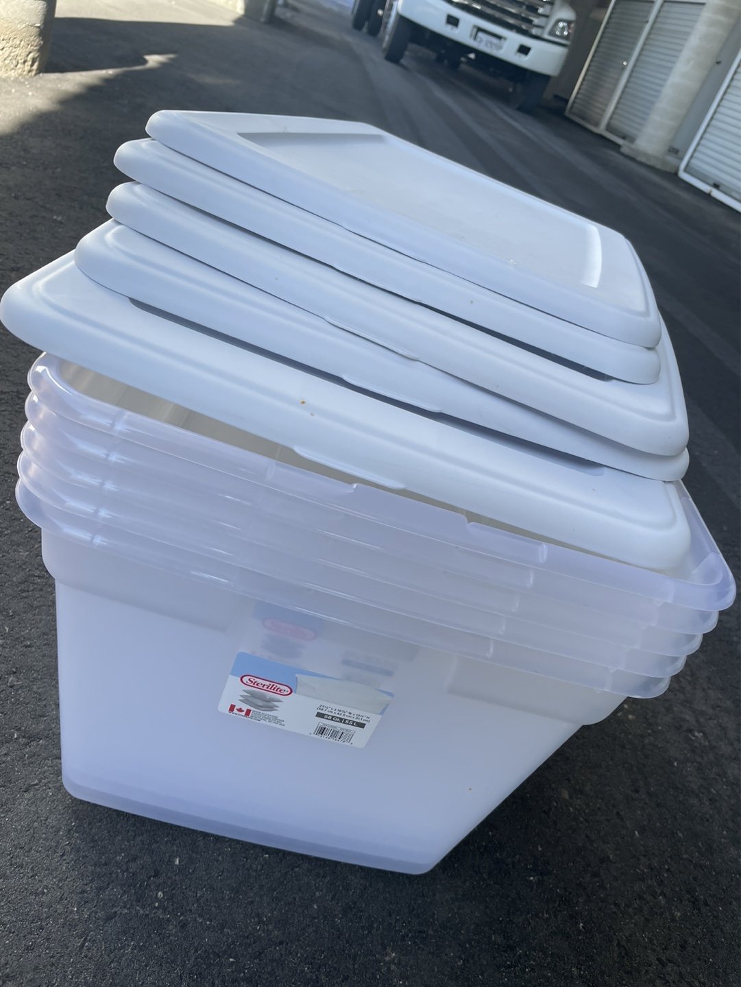 5*55L 58 Qt Sterilite Storage Bins with Lids