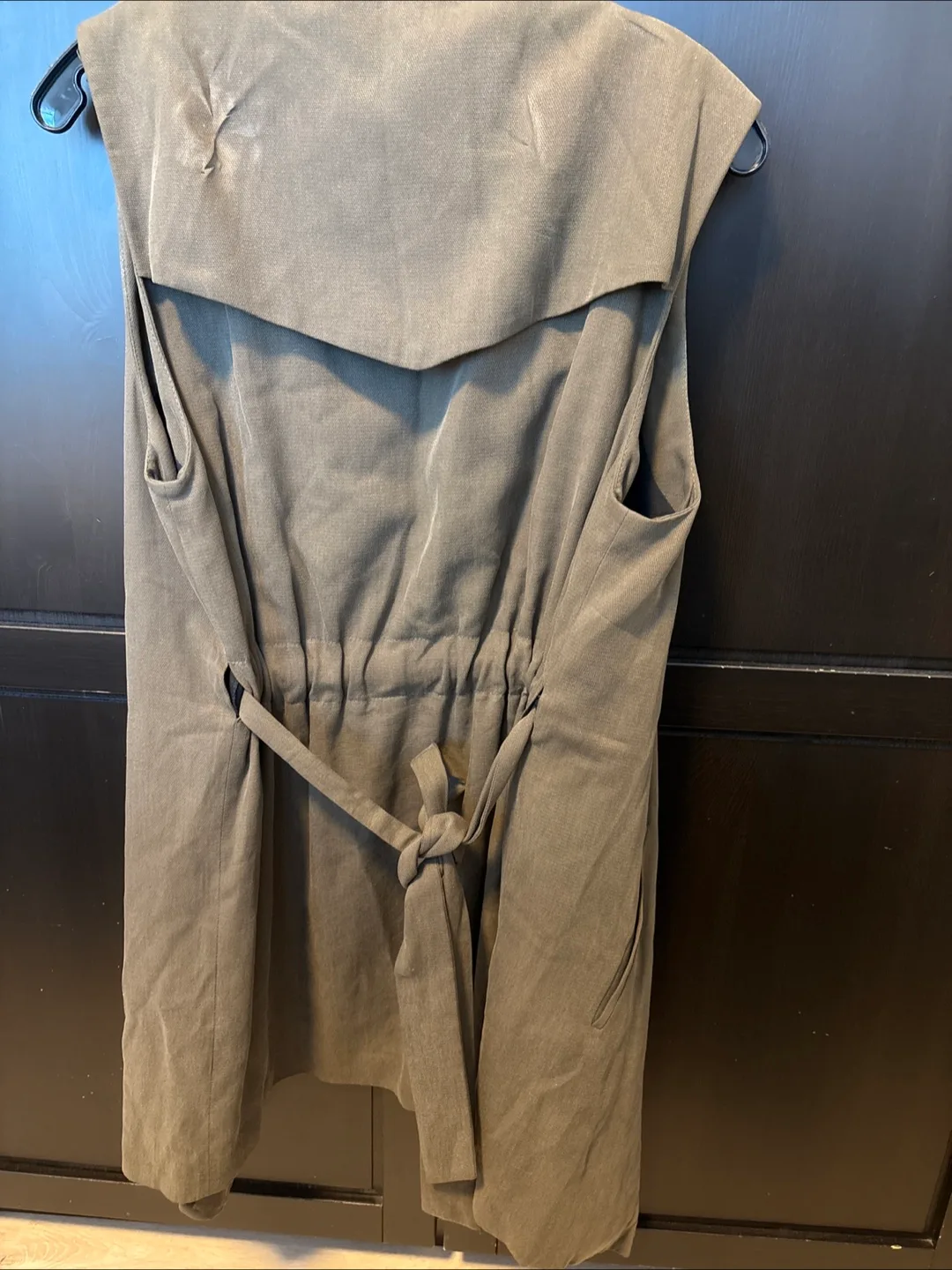 Zara Basic Olive Green Sleeveless Vest Size S image indicator(2)