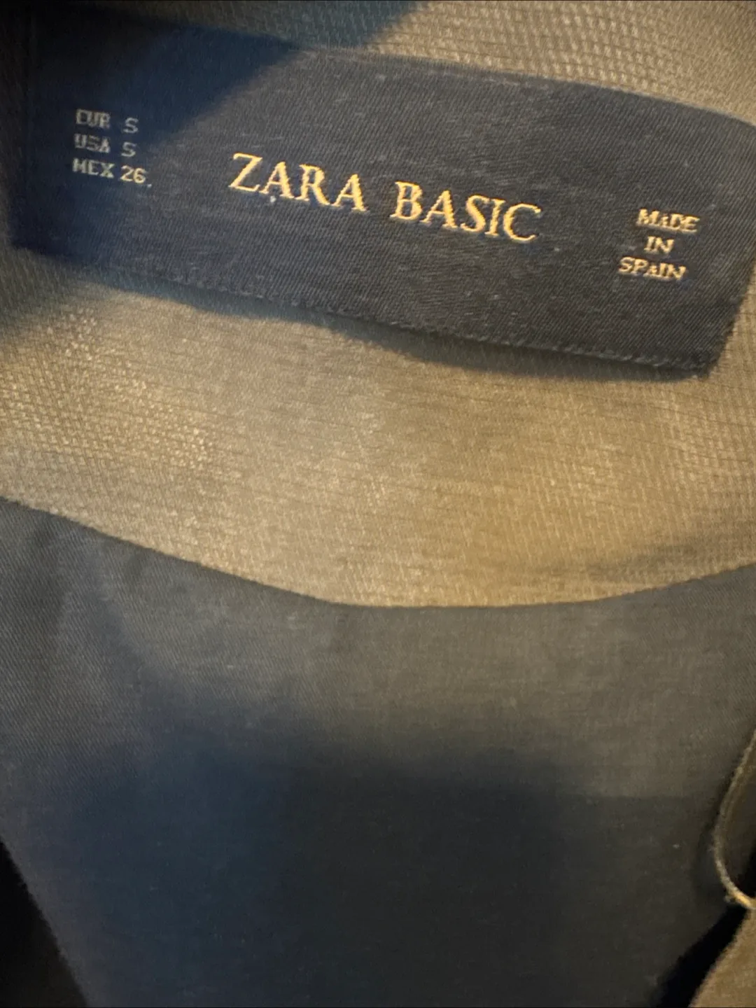 Zara Basic Olive Green Sleeveless Vest Size S image indicator(3)