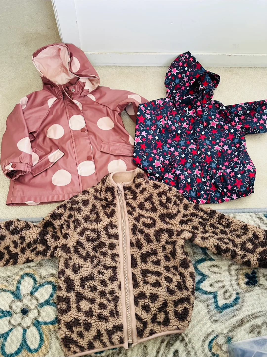 Three Toddler Girls' Coats - Zara, Joe Fresh, Gap sizes from 2-3 thumbnail