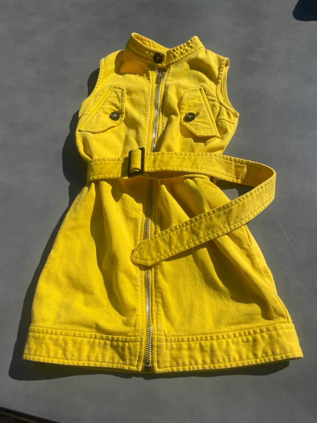 DSquared2 Girls Yellow Denim Dress Size 6Y thumbnail