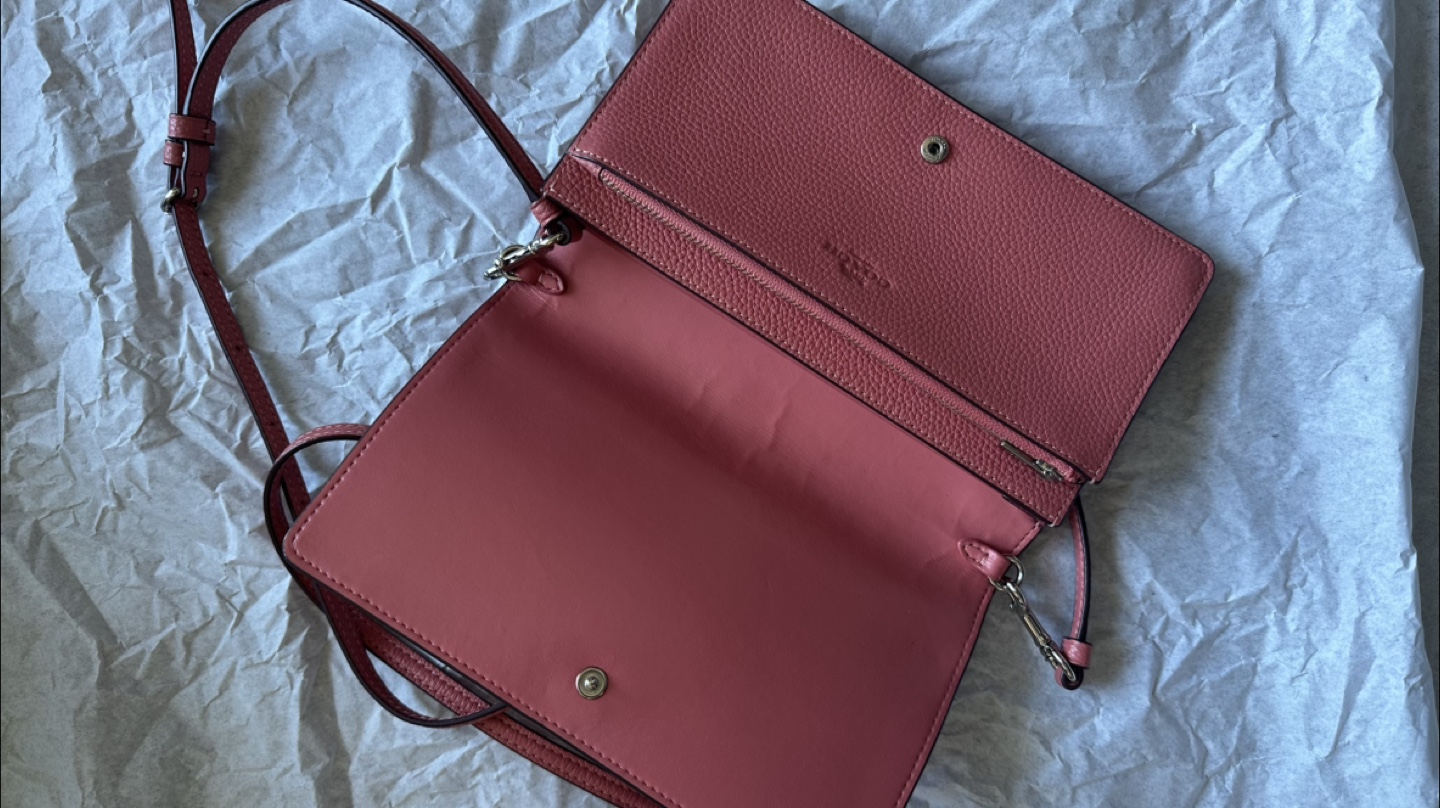 Coach Dusty Rose Leather Crossbody Wallet - photo 3