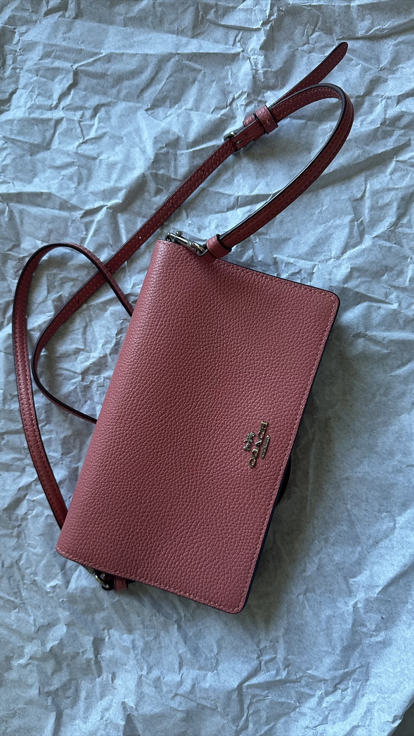 Coach Dusty Rose Leather Crossbody Wallet - photo 2