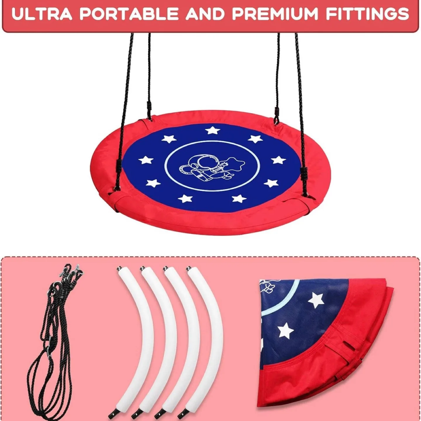 Brand new Saucer Tree Swing for Kids, 40 Inch Swing image indicator(5)