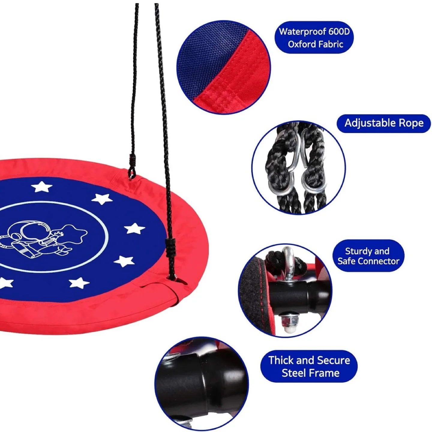 Brand new Saucer Tree Swing for Kids, 40 Inch Swing image indicator(7)