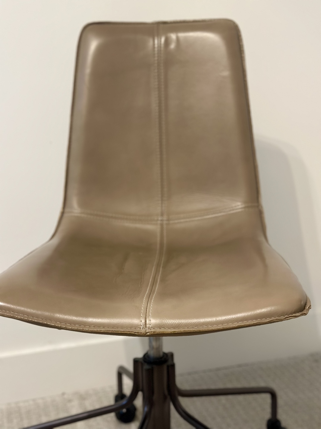 Beige Office Chair with Wheels - photo 2
