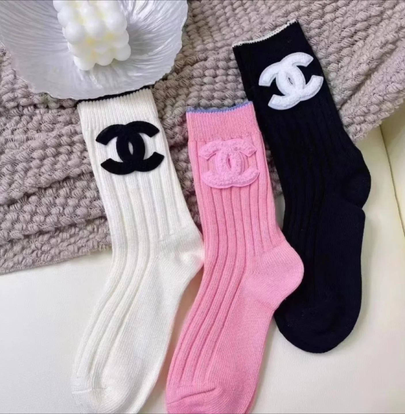 Three Pairs of Chanel-Inspired Socks thumbnail