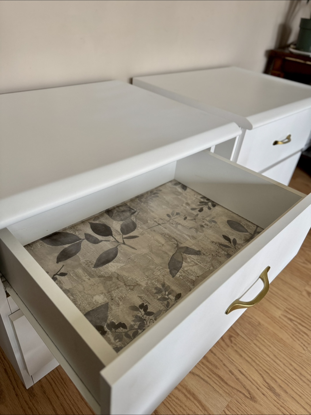 Pair of White Two-Drawer Nightstands - photo 4