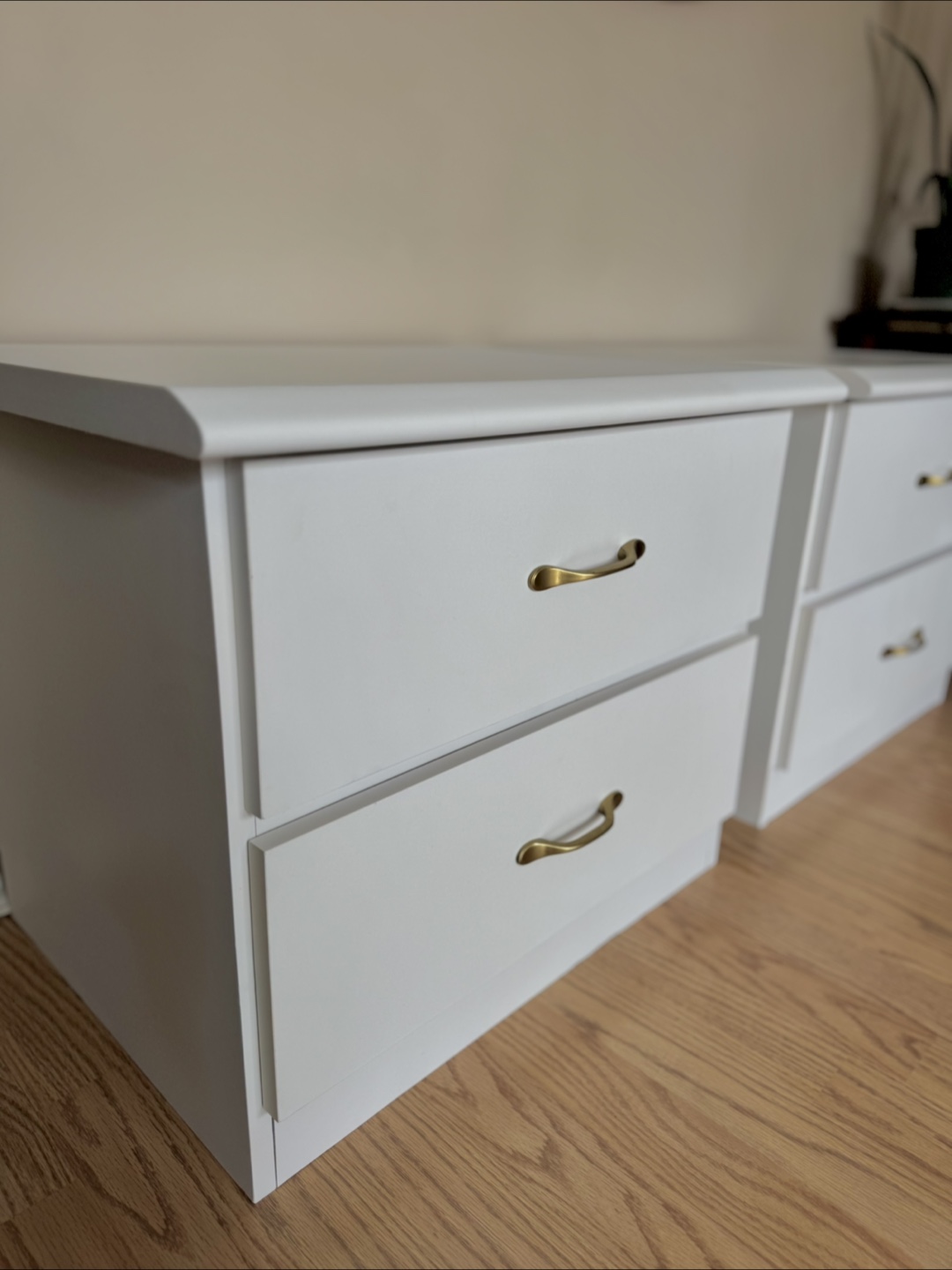 Pair of White Two-Drawer Nightstands - photo 3
