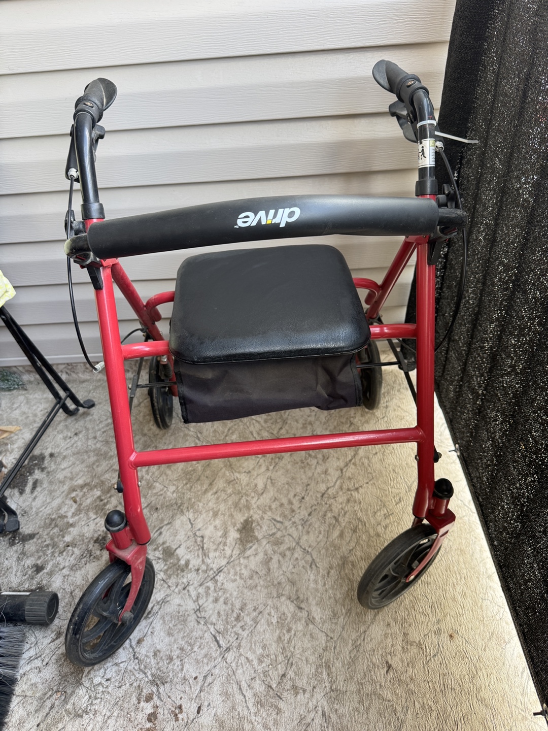 Drive Medical Red Rollator Walker with Seat and Basket - photo 3
