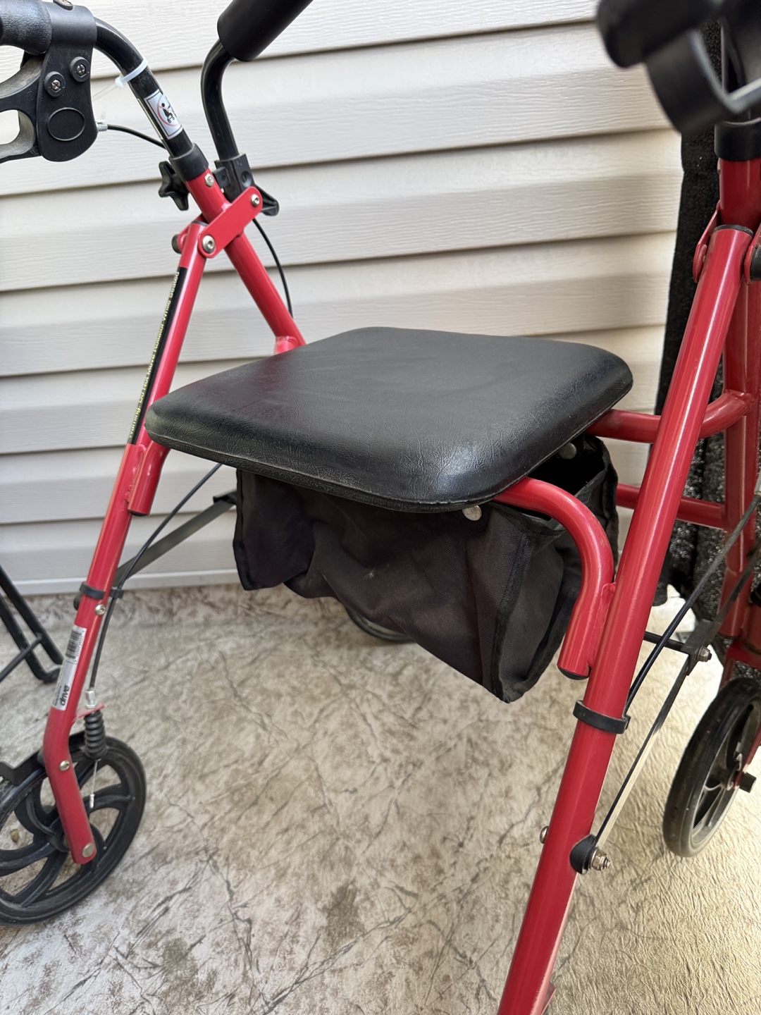 Drive Medical Red Rollator Walker with Seat and Basket - photo 2