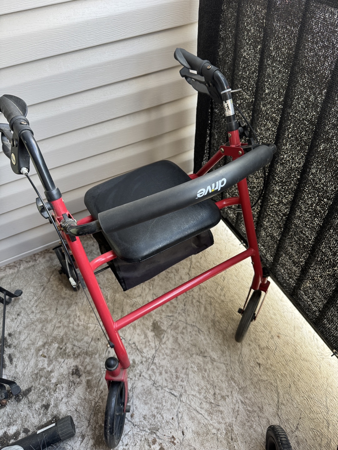 Drive Medical Red Rollator Walker with Seat and Basket - photo 4