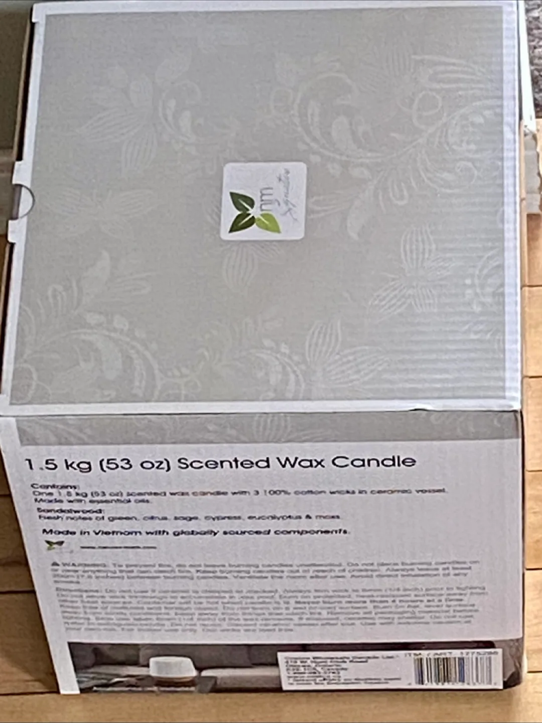 BNIB Nature's Mark Scented Candle -Sandalwood - 53 oz 🏒 image indicator(3)