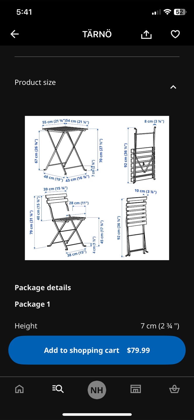 Patio bistro set table with two chairs - photo 2