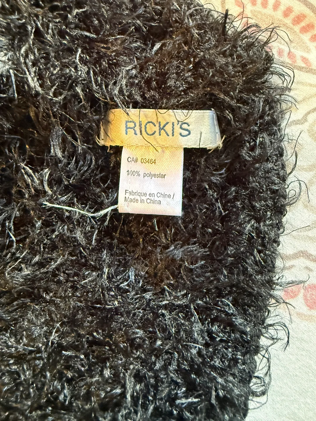 Ricki's Black Fuzzy Infinity Scarf/shawl 🏒 image indicator(3)