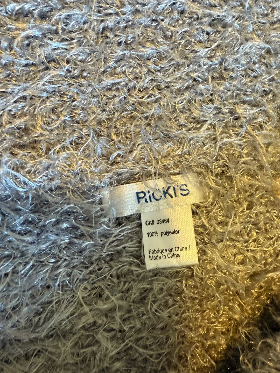 Rickis Grey Fuzzy Infinity Scarf/shawl 🏒 image indicator(3)