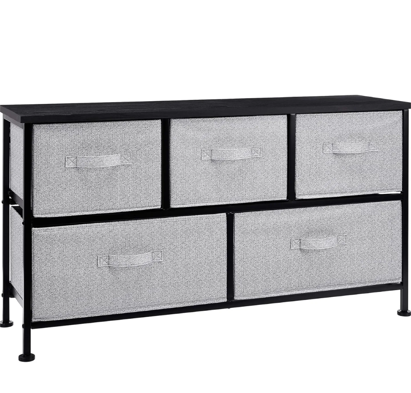 5-Drawer Fabric Storage Organizer with Black Metal Frame image indicator(2)