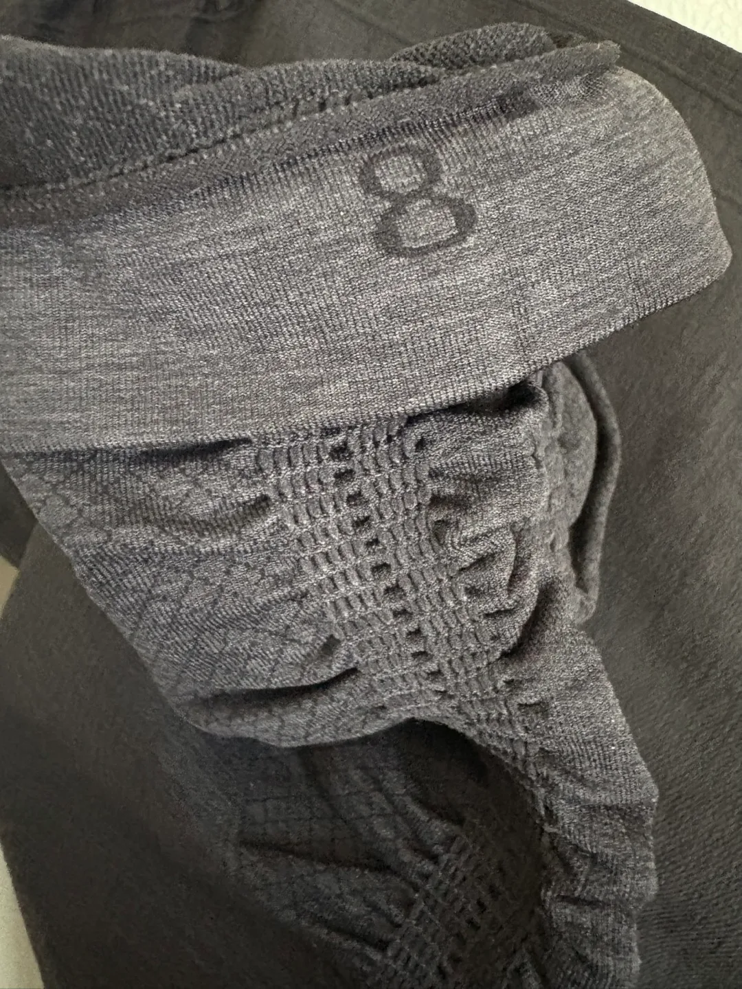 Lululemon Black Cropped Leggings Sz 8 image indicator(7)