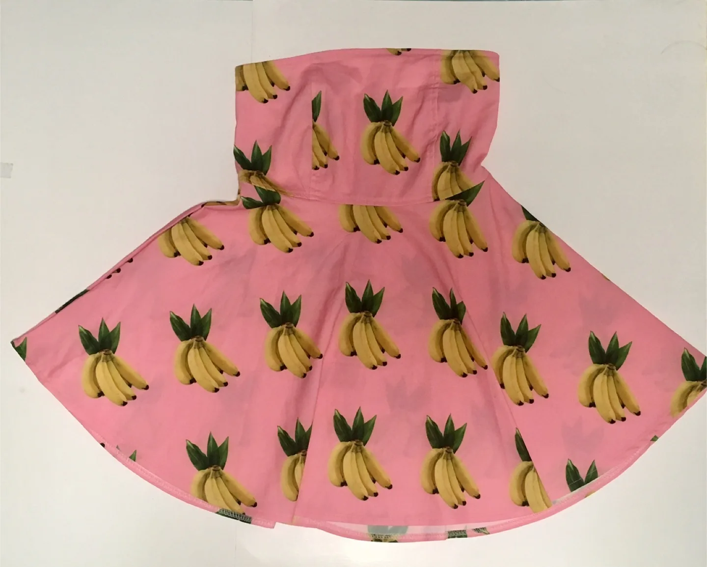 🏒Korea stylenanda banana print tube top dress ladies summer Pink image indicator(6)