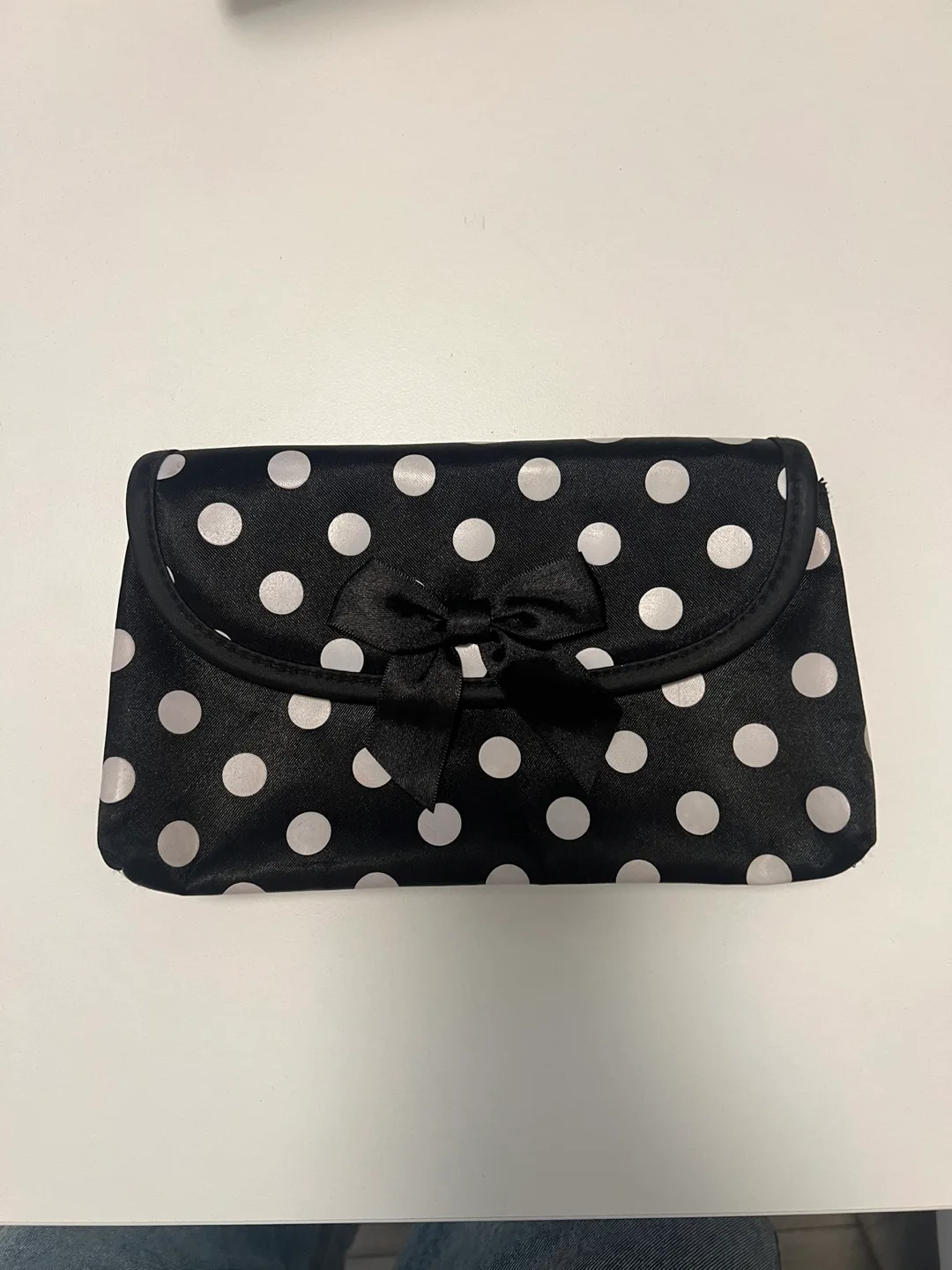 Black and White Polka Dot Cosmetic Bag thumbnail